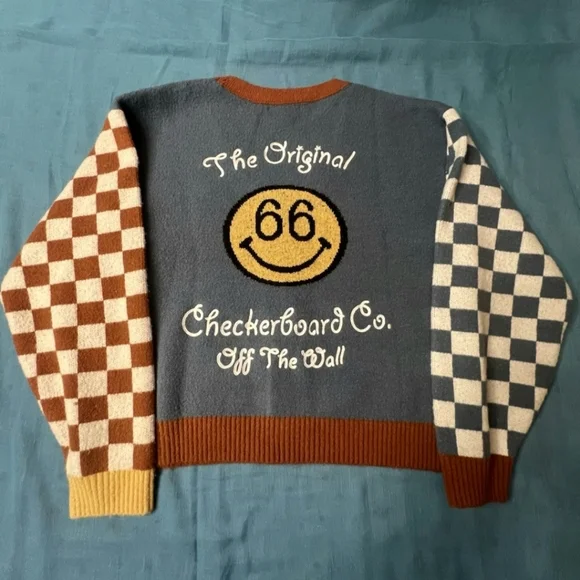 Vans Women's Colorful Patchwork Cardigan Sweater - Picture 2 of 4